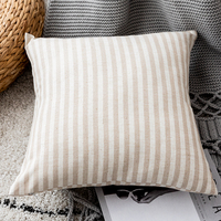 Innermor rayé housse de coussin moderne prêt à l'emploi 45x45 taie d'oreiller carrée maison décorative Polyester lin pour canapé-lit siège de voiture