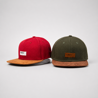 Casquette de baseball personnalisée à visière plate, 6 panneaux, snapback, en toile et daim, avec patch brodé, réglable, vente en gros, OEM, faible MOQ