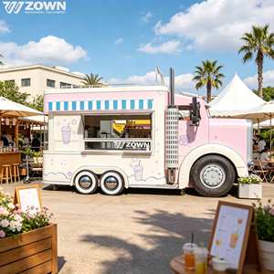 Europe Popular Electric Drivable Concession Food Truck Stainless Steel Mobile Catering Cart With Working Counter For Sale - Product Image 1