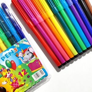 Marqueurs feutres à pointe douce non toxiques pour l'art, 12 couleurs, pour l'école, les enfants et le dessin (vente en gros) - Product Image 3