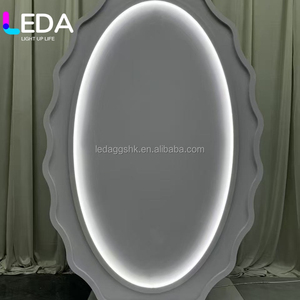 Panneau ovale ondulé LEDA professionnel moderne en acrylique PVC pour toile de fond de mariage, arche de mariage, décoration de fête d'anniversaire pour enfants - Product Image 2