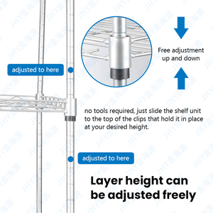 Rueda móvil de acero inoxidable de 5 capas, malla de alambre cromada, estante de Metal, almacén Industrial, almacenamiento, exhibición, estante de garaje - Product Image 6