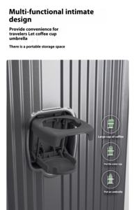 Venta al por mayor de fábrica, <span class=keywords><strong>maleta</strong></span> con ruedas anchas, equipaje, marco de aluminio, bolsa de viaje con rueda de patinaje extraíble y Asa cómoda - Product Image 5