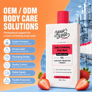 Exfoliante Corporal Profesional, Limpieza Suave, Suaviza la Piel Áspera, Elimina las Impurezas de la Piel Muerta, Gel de Ducha Exfoliante de Fresa - Product Image 3