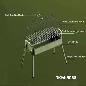 Parrilla Portátil Plegable <span class=keywords><strong>de</strong></span> Carbón <span class=keywords><strong>de</strong></span> Acero al Carbono para Acampar al Aire Libre 400-500 ℃   Parrilla <span class=keywords><strong>de</strong></span> Carbón para Asados Rápidos a Alta Temperatura - Product Image 1
