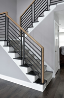 Rampe à câble moderne Escalier à câble en aluminium Mono Stringer Main courante en acier inoxydable de premier rang pour balcon et terrasse