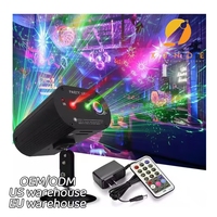 Lumières de scène LED rouge, vert, bleu avec 48 motifs, lumières laser activées par le son pour utilisation en hôtel, CRI70 IP33