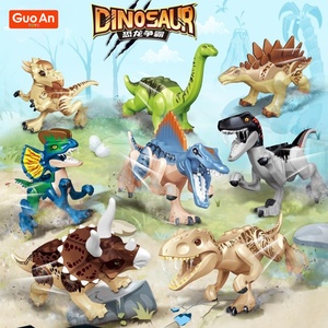 GUOAN TOYS Ensemble de blocs de dinosaures éducatifs Tyrannosaurus Rex Mini kits de briques de construction 8 en 1 Jouets pour enfants - Product Image 4