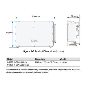 <span class=keywords><strong>Sungrow</strong></span> 350kw <span class=keywords><strong>SG350HX</strong></span> Stock listo en red Multi-mppt 3 Fase de alto voltaje Big String Solar Power Plant Station Inverter - Product Image 4
