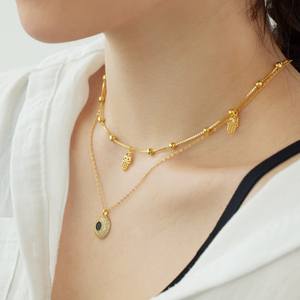 Collar Dylam Lucky con Colgante de Ojo Turco, Plata S925, para Mujer, con Circonitas, Oro de 18K, Amuleto Griego - Product Image 3