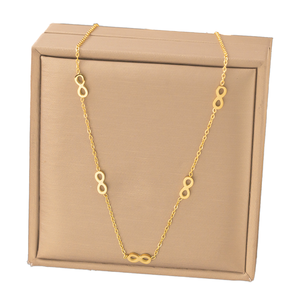 Set di braccialetti e <span class=keywords><strong>collana</strong></span> con simbolo <span class=keywords><strong>infinito</strong></span> in acciaio inossidabile di fascia alta <span class=keywords><strong>personalizzata</strong></span> - Product Image 1