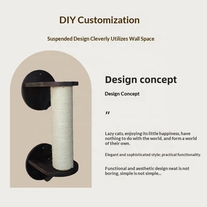 <span class=keywords><strong>Arbre</strong></span> à <span class=keywords><strong>chat</strong></span> moderne sur mesure en sisal et bois <span class=keywords><strong>avec</strong></span> hamac, étagères murales écologiques, emballage carton, pour usage intérieur - Vente en <span class=keywords><strong>gros</strong></span> usine - Product Image 6