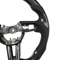 Setir Kemudi 3-Spoke DINGNUO Desain Sport Mewah Bahan Serat Karbon & Kulit untuk Mazda Seri 3 Seri 5 dan Model Fit & TT