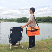 Seau de pêche pliable en EVA avec fermeture éclair pour activités de plein air, camping et randonnée - Sac portable pour poissons vivants de 30/35/40/45/50 cm d'épaisseur