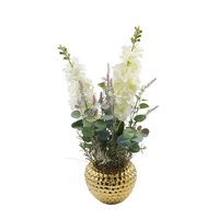 Orchidée artificielle Tizen en vase, orchidée blanche en latex, plante d'orchidée au toucher réel en pot, arrangement de décoration pour la maison