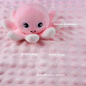 U818 manta de seguridad personalizada para bebé, juguete para acurrucarse, pulpo de peluche, Animal relleno cómodo para bebé, juguete de peluche suave, regalos para niños - Product Image 2
