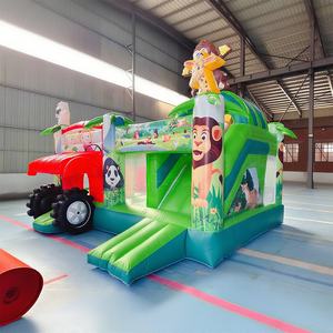 Maison de rebond gonflable à thème animal commercial Jungle Safari <span class=keywords><strong>Chateau</strong></span> Gonflable Combo Château gonflable pour la fête <span class=keywords><strong>des</strong></span> enfants - Product Image 3