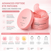 Patchs pour les yeux au peptide PDRN, masque hydrogel coréen au collagène pour le contour des yeux, anti-âge, anti-cernes, éclaircissant, raffermissant, marque privée