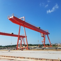Grue portique mobile sur rail au sol de type MG à double portique, 20 tonnes, 32 tonnes, 50 tonnes, 100 tonnes pour le levage de marchandises en extérieur
