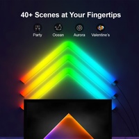 Barre d'éclairage murale LED pour studio de jeu BT Tuya Lively Rgbic 7 segmentés Glide Rgb pour la maison intelligente contrôlée par application pour le rythme de diffusion en continu