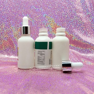 Empty <b>Container</b> 30 ml 50 ml 100 ml 200 ml Opal Ceramic White Glass Eye Cream Bottles with Dropper - Product Image 6