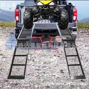 Ludaman Folding Ladder 203 Anti Slip Ramps For Motorcycle <b>Transport</b> Loading Unloading - Product Image 3