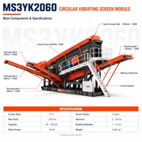 Module de criblage modulaire 3YK2060 à haute capacité pour le criblage et la classification des agrégats dans les installations de criblage de carrières minières