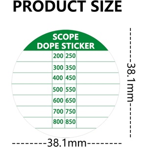 Tùy chỉnh phạm vi DOPE Sticker Pack,1.5 inch có thể ghi có thể tháo rời tự dính nhãn cho dài-phạm vi chụp Rifle - Product Image 2