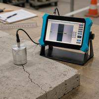 Testeur de vitesse d'impulsion ultrasonique à 2 canaux pour l'essai du béton, écran tactile électronique non destructif