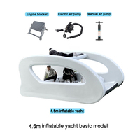 Catamaran gonflable à deux étages, petit yacht portable, pliable, pour 6 personnes, bateau gonflable pour la pêche/les jeux aquatiques