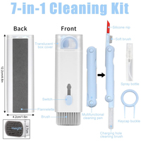 Kit de nettoyage multifonction en microfibre 7 en 1 pour ordinateur téléphone tablette clavier écouteurs étui nettoyant