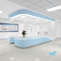 Poste d'infirmière personnalisable en forme de I en acier inoxydable conception de table d'hôpital professionnel de haute qualité pour l'atelier scolaire moderne