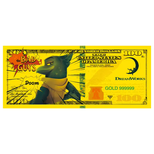 Billetes de Banco de Lámina de Oro de Anime Americano Bad Guys League, Billetes de Plástico Chapados en Oro de Doble Cara Personalizados, Billetes de Lámina de Oro - Product Image 5