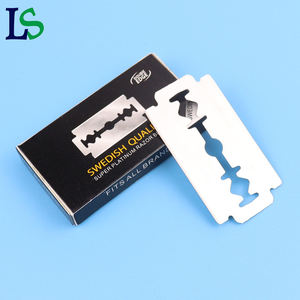 プロの男性手動シェーバーかみそりの刃ステンレス鋼理髪店サロン安全フェイシャルヘアシェービングダブルエッジブレード - Product Image 2