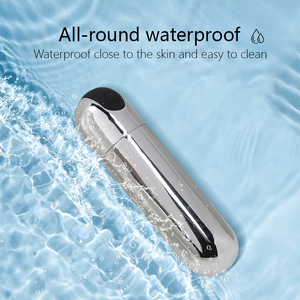 Vibratore Mini USB Ricaricabile Impermeabile in Metallo Cromato Argento, 10 Velocità, Potente Dildo Femminile per Stimolazione Clitoridea - Product Image 2