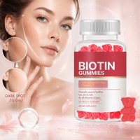 Gummies à la biotine pour éclaircir la peau, unifier le teint, éliminer les taches brunes, favoriser la croissance des cheveux et la prise en charge vitaminique pour adultes