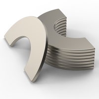 Magnet Neodymium NdFeB N33SH N35SH N38SH Bentuk Lengkung, Magnet Kuat N52, Magnet Industri Kekuatan Tinggi