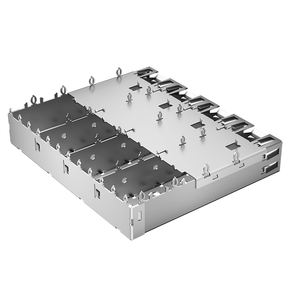 747280412 747280417 739270401 à travers le trou Press Fit 1x4 SFP Fiber Optic <span class=keywords><strong>Cage</strong></span> - Product Image 3