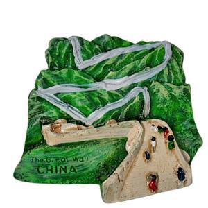 Autocollant créatif pour réfrigérateur, attractions du Grand Mur, autocollant en résine tridimensionnelle pour réfrigérateur, décoration magnétique - Product Image 4