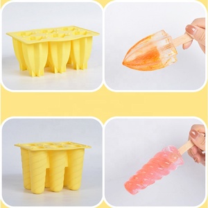 Molde Espiral de Silicone de Grau Alimentício para Picolé, 6 Cavidades, Faça Você Mesmo, para Frutas, Iogurte, Sorvete, com Tampa - Product Image 2