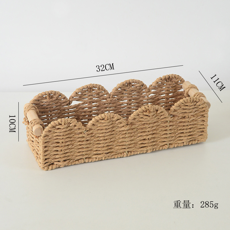 Cordón de cuerda de papel caqui - Tamaño pequeño 32*11*10
