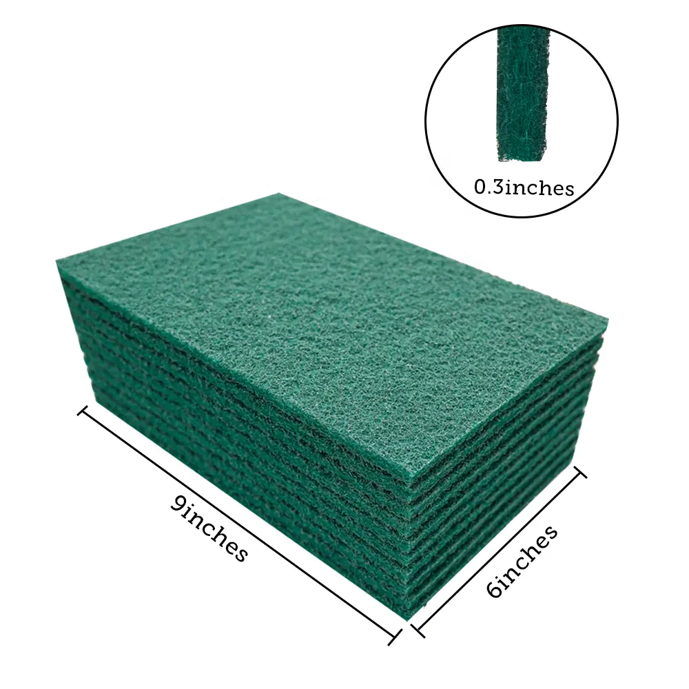 Abrasive Green Durable Scouring Pad reusable heavy duty scourer Kitchen Pad Scourer