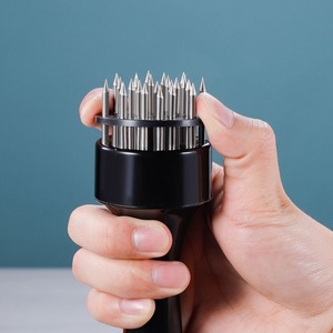 Machine à attendrir la viande en acier inoxydable pour porc, bœuf, steak, poulet – Outil de cuisine essentiel en métal pour attendrir la viande et éliminer les arêtes. - Product Image 4
