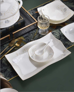Juego de Vajilla de Porcelana Fina de Lujo de 50 Piezas para 8 Personas, Vajilla Resistente para Bodas y Banquetes, Servicio de Planificación de Eventos - Product Image 6