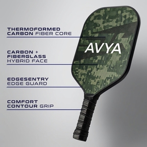 Pala de Pickleball Profesional AVYA Vintage Midnight Botanical T700 de Fibra de Carbono Cruda con Núcleo de 16 mm, 227 g, Cara Híbrida, Serie Designer - Product Image 3