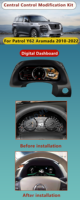 Radio kemudi mobil kontrol dasbor LCD rakitan untuk Nissan Patrol Y62 Armada 2010-2022 layar Android GPS Kit Interior