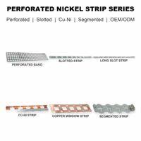 Bande de nickel perforée OEM avec motifs d'échelle à fentes pour connexion de cellules de batterie, fabrication sur mesure