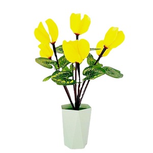 Plante artificielle cyclamen Qi Xing en pot, 39 cm, en plastique, décoration d'intérieur - Product Image 5