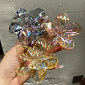 Ensemble <span class=keywords><strong>de</strong></span> pinces à cheveux <span class=keywords><strong>fleur</strong></span> <span class=keywords><strong>d</strong></span>'oeuf violet Bauhinia pince requin pour tête arrière accessoires pour cheveux <span class=keywords><strong>de</strong></span> fille en plastique résine - Product Image 1