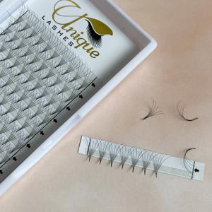 OEM 0.05mm 0.07mm Tige courte Ventilateurs préfabriqués Cils Volume Ventilateurs Votre propre nom Faux cils - Product Image 6